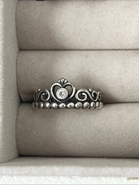 Pandora princess ring silver